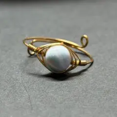 WR429SG 天然石 パワーストーン ワイヤーリング ラリマー ステンレス