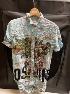 【MOSCHINO JEANS】 ヴィンテージ 総柄 半袖シャツ イタリア製