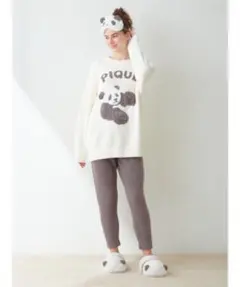 ジェラートピケ　パンダジャガードプルオーバー　レギンス　2点セット