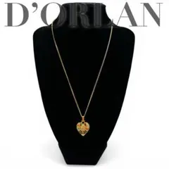 ドーラン ネックレス ハート ゴールド マルチカラーストーン ペンダント 上品