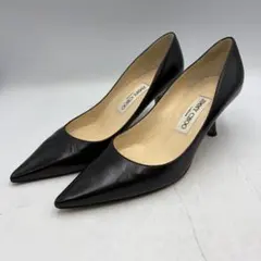 EC205 JIMMY CHOO ブラック レザー パンプス 約23cm EC205 JIMMY CHOO ブラック レザー パンプス 約23cm - メルカリ