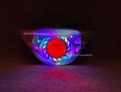 アドレスv125S 虹赤 イカリングヘッドライト！　完全取り付けサポート付き！