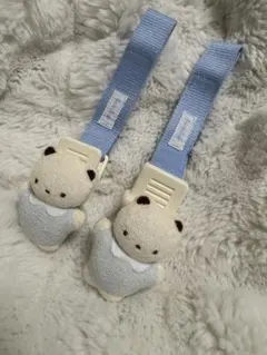 familiarファミリア ブランケットクリップ くま 水色 2個