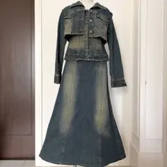 ピンクハウス　お洒落なデニムセットアップ3点セット