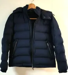 EDIFICE フード付き ダウンジャケット ネイビー