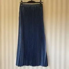ブージュルード　デニム風プリーツスカート ロング丈　サイズMのサムネイル