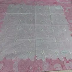 花柄刺繍レースハンカチ