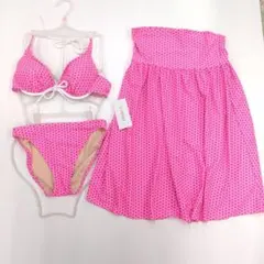 新品タグ付き　ピンク　ビキニ水着　3点セット　9サイズ Mサイズ相当