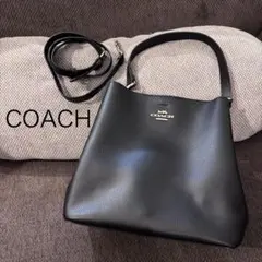 【COACH】2way コーチ ブラックレザー ハンドバッグ