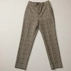 ビューティアンドユース ウインドウペンチェックパンツ テーパード 日本製
