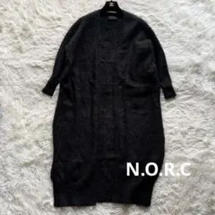 N.O.R.C ノーク　モヘヤロングカーディガン ブラック 2 M相当のサムネイル