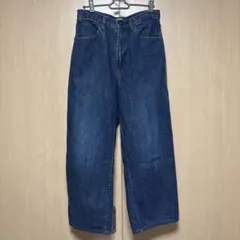 【美品　サイズ27】UNIQLO　ワイドフィットカーブジーンズ　ブルーのサムネイル