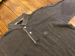 バーバリー Burberry長袖　ポロシャツ　グレー　ワンポイント　ホースマーク