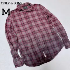 ONLY & SONS スリムフィット 長袖ネルシャツ