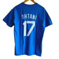 17 大谷 Tシャツ 青 L ドジャース 大谷翔平 OHTANI