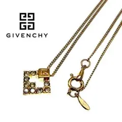 GIVENCHY　ネックレス　ライトストーン　チェーン　ゴールド　ヴィンテージ