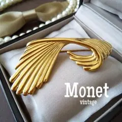 Monet モネ ヴィンテージ ゴールド ブローチ ウイング 入学式 卒業式