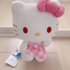 ハローキティLLぬいぐるみピンクチェックver.