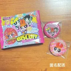 パワーパフ ガールズ 刺繍缶バッジビスケット