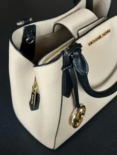 MICHAEL KORS ベージュ ブラック トートバッグ