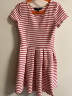 Polo Ralph Lauren140 半袖ストライプワンピース
