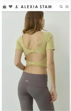 アリシアスタン Rib Short Sleeve Top ライム - メルカリ