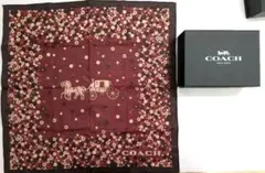COACH ♡馬車ロゴ 花柄 　スカーフ バンダナのサムネイル