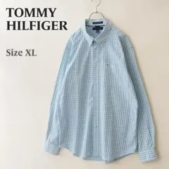 上質トミーヒルフィガー アカデミーポプリン チェックシャツ XL オーバーサイズ