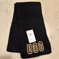 UGG リブ編みマフラー 黒のサムネイル