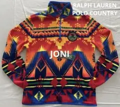 ラルフローレン ■ ポロカントリー ■ ネイティブ柄 ハーフジップ フリース■S