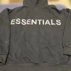 ESSENTIALS ブラック パーカー L