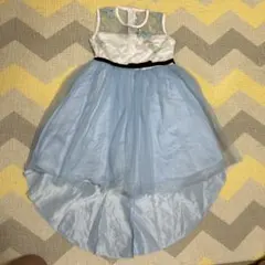 ⑦ 水色ドレス フォーマルドレス ピアノ発表会 パニエ 130cm