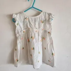petit main さくらんぼ刺繍 半袖トップス 100cm