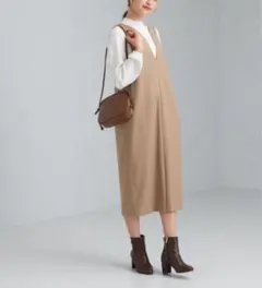 グリーンレーベル リラクシングクリアー フラノ ジャンパー スカート