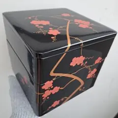 美品】 会津塗 漆器 重箱 三段重 南天模様 黒塗り 箱付き - メルカリ