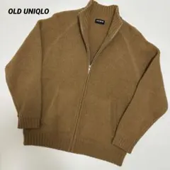 美品 OLD UNIQLO ドライバーズ ジップ ニット ウール L メンズ