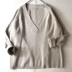 Deuxieme Classe ミドルゲージVプルオーバーニット　カシミヤ混