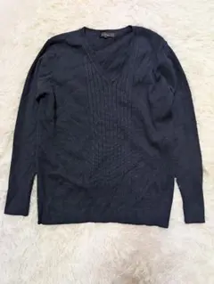 7-IDconcept. ネイビー 長袖ニット セーター サイズ38　レディース