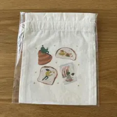 【新品未使用】パスコ　オリジナル巾着袋　ポーチ　非売品　パン　かわいいのサムネイル