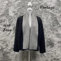 Vintage (F) ショート丈コート ジャケット フロントボタンなし