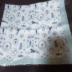 ハンカチ　ブルー　魔法の書　物語のかけら　kin.iro.hitode