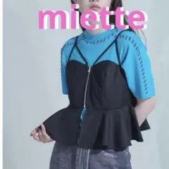 miette ミエット フロントジップへプラムビスチェ ブラック キャミソールのサムネイル