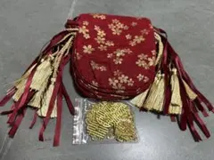 和装用 巾着袋 10個セット 桜柄 レッド 振袖 袴 成人式