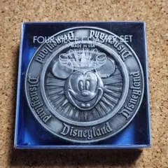 ディズニー ミッキー Disneyland メタルコースター 4枚セット USA