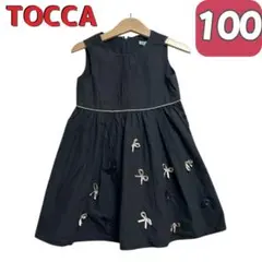 TOCCA トッカ　ワンピース 100 ブラック　黒　ノースリーブ
