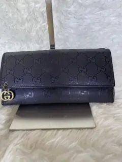 グッチ GUCCI 長財布 ウォレット インプリメ フラップ ロゴ金具