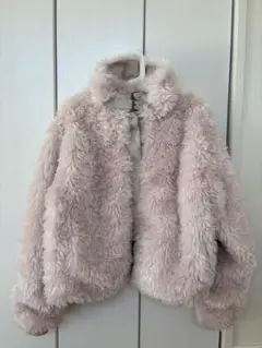 ピンク　ファージャケット　コート　ボア