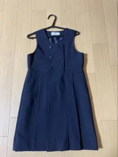 ミキハウス　120 女の子　フォーマル　卒園式　入学式　ワンピース　紺色