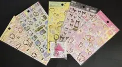 サンリオ　箔押しシール　フラットシール　5種　クロミ　マイメロ　キティ　はぴだん