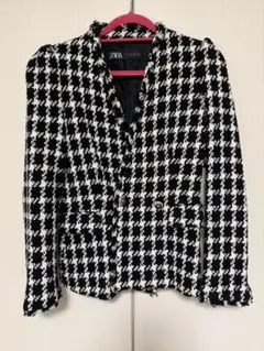 ZARA ザラ レディース ダブルテーラードジャケット　千鳥柄